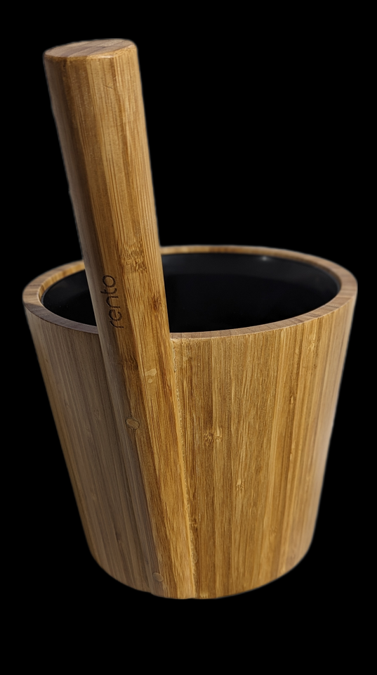 Hand crafted bamboo sauna bucket