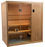 Finnleo Hallmark 4' x 6' Finnish Sauna Bluetooth stereo & WIFI 240 volt