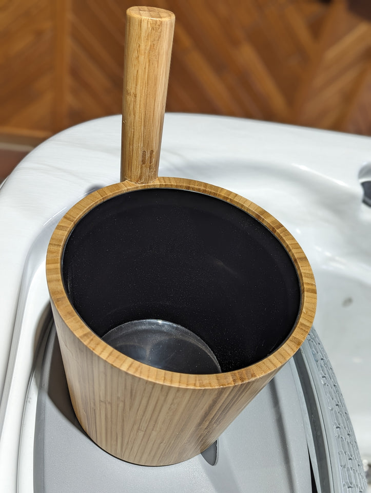 Hand crafted bamboo sauna bucket