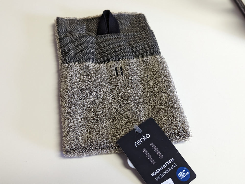 Linen sauna scrubbing mitt
