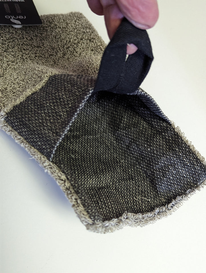 Linen sauna scrubbing mitt