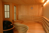 Custom Built 9' x 9' Finnish sauna kit, complete interior package