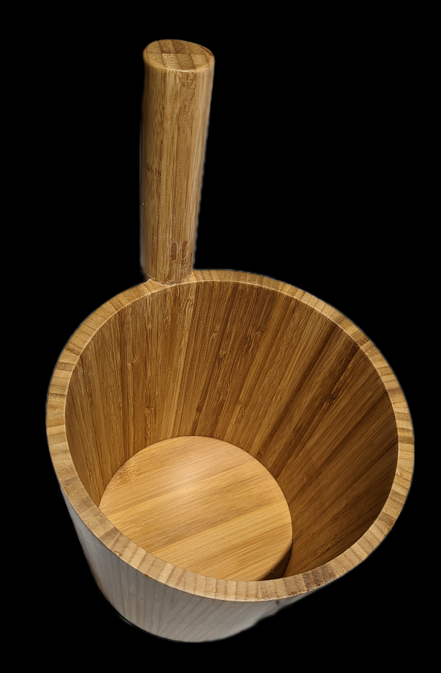 Hand crafted bamboo sauna bucket