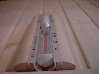 Deluxe sauna package, matching sand timer, thermometer and hygrometer