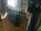 Heat reflective perforated foil sauna vapor barrier