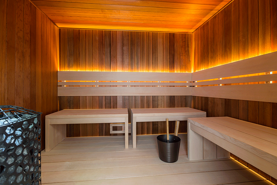 Custom-Cut Sauna Deco Interior