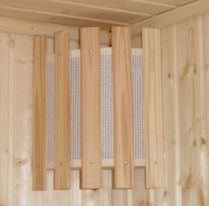 Handmade corner light shade for saunas