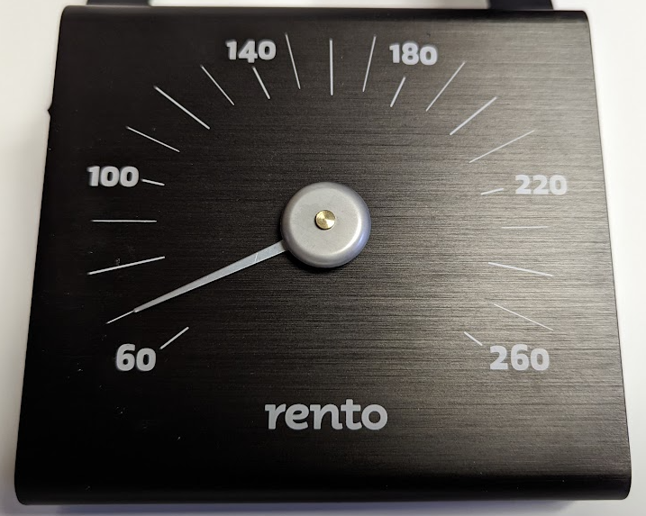 Rento Black Brushed Aluminum sauna thermometer - Thumbnail 2